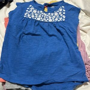 Lot of 7 Toddler Girl Tops Old Navy Kirei Sui Floral Graphic Tees Multi Color